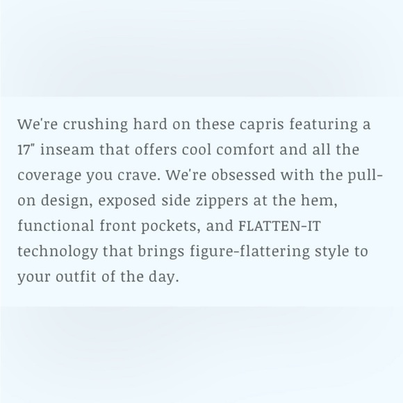 Tribal Audrey capris w/pockets/seasonal essentials “flatten it” technology -NWT - Picture 5 of 16